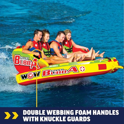 Wow Sports Bubba Towable Tubes for Boating, Boat Accessories for Tubing, Water Tube for Boats - style: 1 to 4 Person