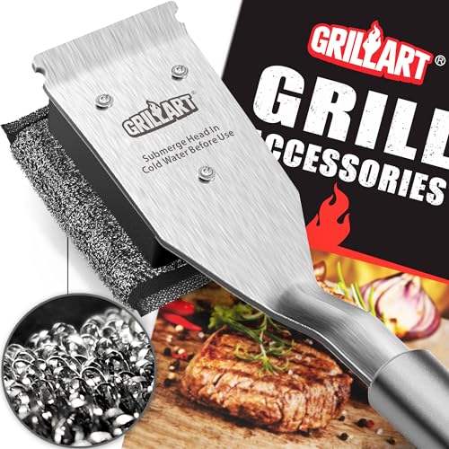 GRILLART Grill Brush Bristle Free Replacement Head - 2PCS - color: Bristle Free Replacement Heads