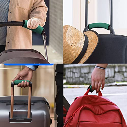 2 Pack Luggage Handle Wraps for Suitcase, Bright Color Comfort Soft Handle Covers (Green) - color: Green