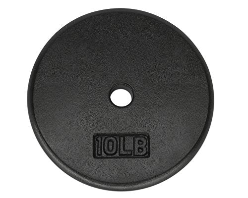 Yes4All Tri-Grip Handles Olympic Weight Plates/Cast Iron Weight Plates, Suitable for Barbell Exercises, Strength, Flexibility Training - 35lb (Set 4pcs)
