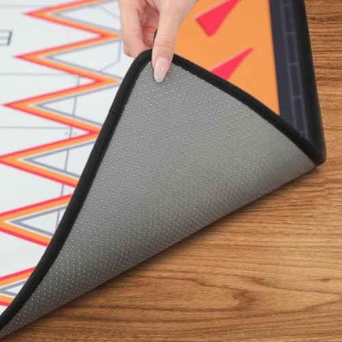 Gaming Chair Mat- Floor Mat for Office Chair-Evangelion EVA-02 Capsule Series Inspired Design, Anti-Slip, Easy Clean & Machine Washable (35"×47") - color: Eva-02