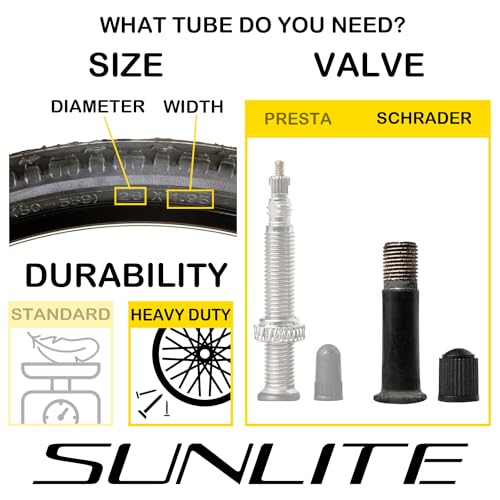 Sunlite Thorn Resistant Schrader Valve Tube - size: 26 x 1-3/8" / 32mm