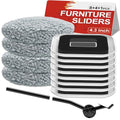 New Upgrade Furniture Sliders: Multi-Surface 3-in-1 Furniture Movers Slider | Heavy Moving Pads with 8PCS 4.3" Carpet Sliders + 4PCS Hard Floor Socks + 1 Lifter - Protect Floor and Easily Move Furniture - size: 4.3in 8+4+1Pack
