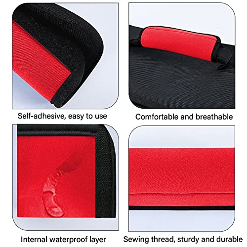 2 Pack Luggage Handle Wraps for Suitcase, Bright Color Comfort Soft Handle Covers (Red) - color: Red