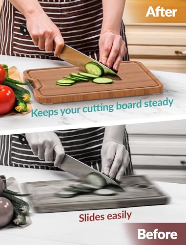 NiHome 16-Pack Non-Slip Cutting Board Feet, Self-Adhesive Silicone Pads | Washable & Reusable 1.2 Inch Oversized Design, No Screws Needed, Protects Countertops for Trays, Furniture & Chairs - size: 1.2 Inch