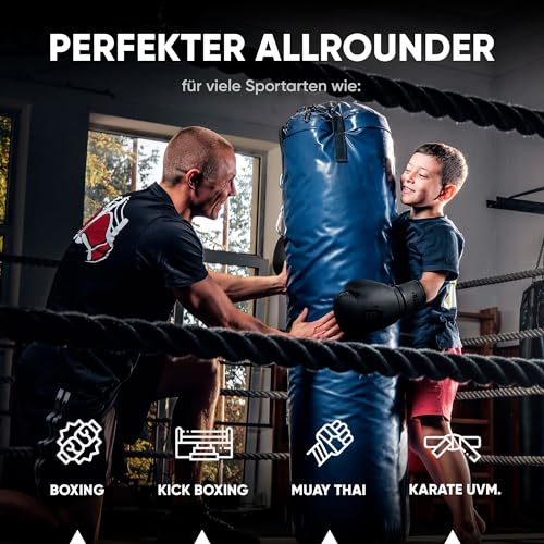 FIGHTR® Boxing Handwraps 160 inches semi-Elastic Hand Wraps with Thumb Loop for Boxing, MMA, Muay Thai & Martial Arts - color: Red, size: pair of 100"