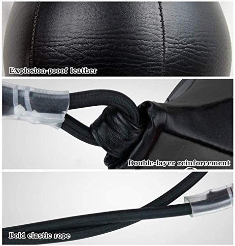 TOCO FREIDO Double End Punching Ball, Speed Bag with Difficulty Levels Boxing Reflex Ball with Headband, Perfect for Reaction, Agility, and Hand Eye Coordination Training - color: Black 0