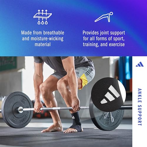 adidas Support Ankle Sleeve, Ergonomic Ankle Compression Sleeve - size: X-Large, style: adidas Ankle Support