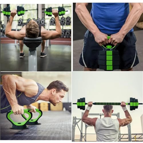 GarveeLife 4-In- 1 Adjustable Dumbbell Set, Adjustable Weights Work As Dumbbell/Barbell/Kettlebell/Push Up Stand for Home Gym, 88 Lb
