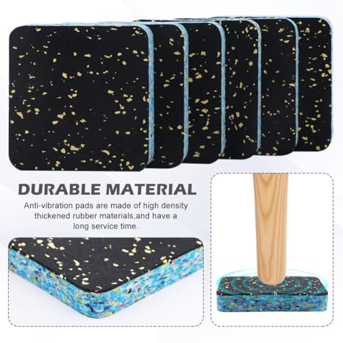 6Pcs Treadmill Mat Pads,Anti-Vibration Pads,4x4" High Density Rubber Shock Absorbing Washer Pads,Non-Skid Protector Mat,Reduc Noise,for Washing Machine Dryer Treadmill Compressor Furniture
