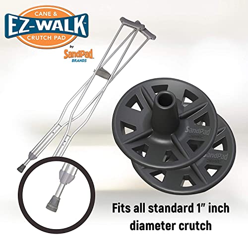 EZ-Walk/SandPad LandPad All Terrain Stabilizer Crutch Tips (Paired Pack) Made in the USA - size: Paired Pack (Crutches Only)