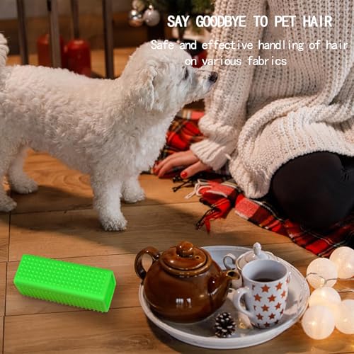 2pcs Pet Dog Cat Hair Remover, Pet Hair Removal Tool, Hollow Cleaner Brush for car，Interior, Furniture, Sofa - color: bluegreen