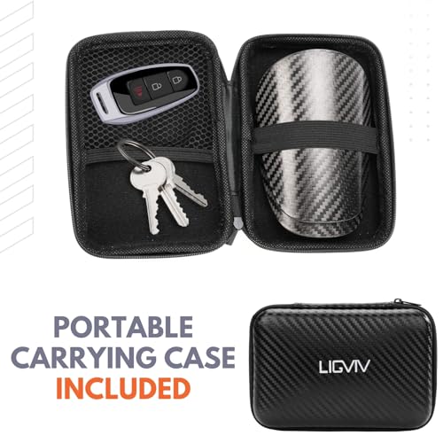 Mini Soccer Shin Guards - Carbon Fiber Shin Pads with Portable Carrying Case for Men, Women, Youths