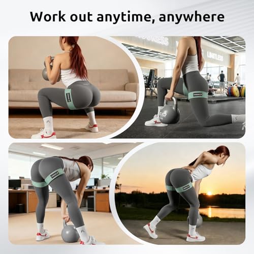 MANUEKLEAR Non-Slip Blood Flow Restriction Bands for Thighs, BFR Booty Bands for Women Glutes Leg, Adjustable Occlusion Thigh Bands for Workout Leg & Hip - color: Green