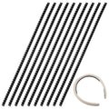 Larrel 10 Pcs Self-Adhesive Teeth Headband, 5MM Wide DIY Silicone Headband Teeth Strips, Anti-Slip Headbands with Teethes for Women Girls Hair Accessories DIY Craft