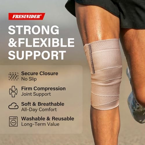 FRESINIDER Premium Elastic Bandage Wrap, 24 Pack 3" Cotton Latex Free Compression Bandage Wrap with Touch Closure at Both Ends, Support & First Aid for Sports, Medical, and Injury Recovery - color: 24 Pack X 3 Inches