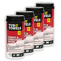 Tub O' Towels Carpet & Upholstery Cleaning Wipes 4 Pack – 7 x 8 Pre-Moistened Multi Surface Fabric Cleaning Wipes, 40 Count for Carpet, Rugs & Furniture - style: 4-Pack
