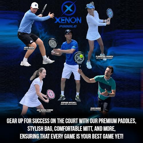 Vector Light Max Platform Tennis Paddle by Xenon Paddle, Oversize Head, Even Balance Point, Handle Weighted, Softer Foam Core, Power and Control, 4” Grip
