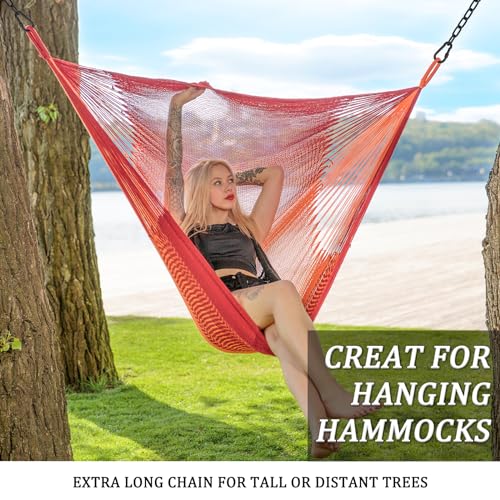 2 Pack 44in Hanging Swing Chain with 4 Carabiners, 660LB Capacity Hanging Kits Heavy Duty Hanging Chair Hardware for Hammock Swing Hanging Chair Punching Bags Sandbag Indoor Outdoor Yoga Gym (Black) - color: Black, size: 2 Pack 44 inch