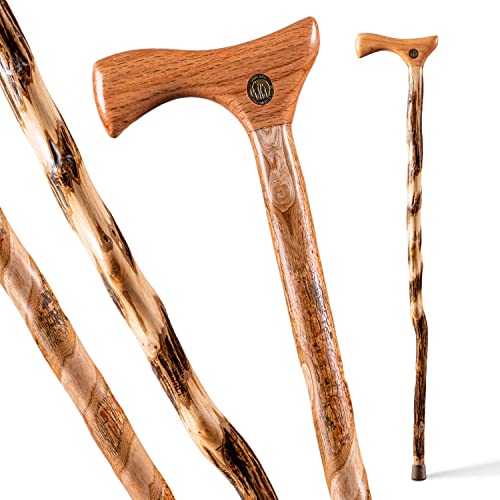 Brazos Wooden Walking Canes for Men and Women, Stable Walking Sticks for Seniors, Made in The USA - size: 34 Inch, style: American Hardwood
