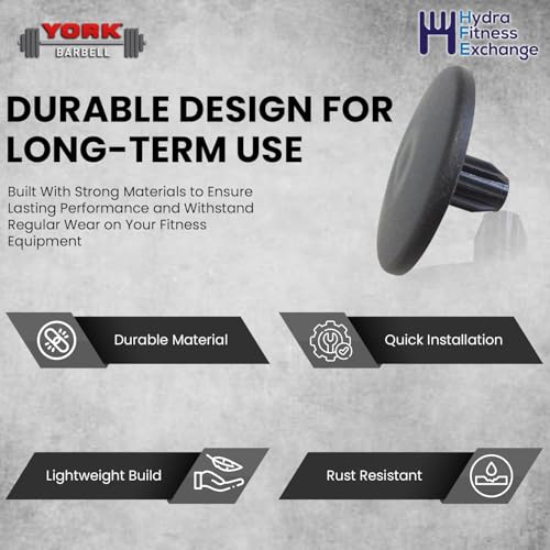 Hydra Fitness Exchange Weight Bench Round Pad End Cap 280313 | Heavy Duty Plastic Material Black Cap | Exercise Fitness Workout Equipment Home Gym Accessories for Gold's Gym Wei.der Strength System