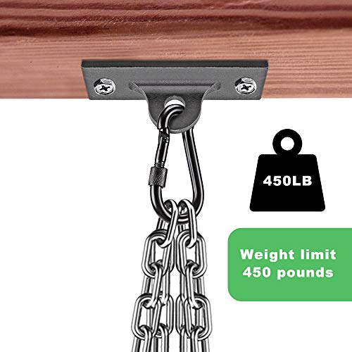 Dolibest Heavy Bag Hangers Brackets, Punching Bag Hangers, Heavy Bag Ceiling Mount for Body Weight Strength Training Systems, Aerial Yoga Swing & Hammock, Resistance Band - color: 450LB heavy bag hanger with chain