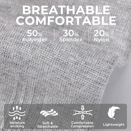 NeoTech Care Ankle Support Sleeve - Open Heel, Light, Elastic & Breathable Knitted Fabric - Medium Compression - For Men, Women, Kids - Right or Left Foot (Gray Color, Size L, 1 Unit) - color: Gray, size: Large (Pack of 1)