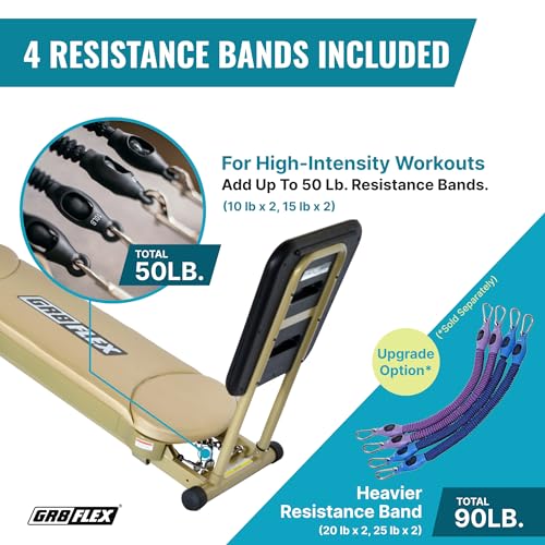 GR8FLEX Performance Gym for Total Over 100 Exercises, Multi-Functional Workout Machine, High Performance Strength Training, Cardio, and Full Body Fitness Equipment for Home Use - style: Golden Model