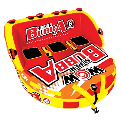 Wow Sports Bubba Towable Tubes for Boating, Boat Accessories for Tubing, Water Tube for Boats - style: 1 to 3 Person