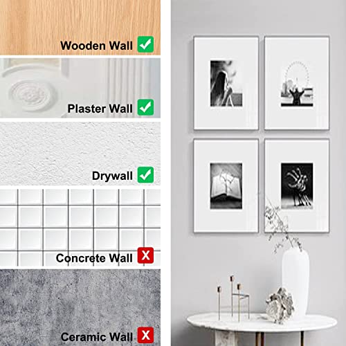 117Pcs Picture Hangers, 3 Size Picture Hooks Including 30/50/100lbs, Picture Hanging Kit, Professional Plaster Picture Hanging Kit for Wooden Wall or Drywall(50 Hangers+ 67 Nails) - size: Silver30- 100lbs