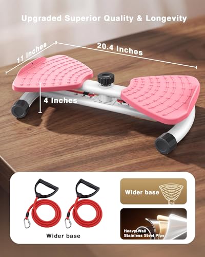 Waist Twister Machine Exercise, 326 lbs Ab Twister Board for Exercise, Home Gym, Balance Training & Fat Burning, Noiseless Workout Equipment for Women & Men - Twist Exercise Machine - color: Pink