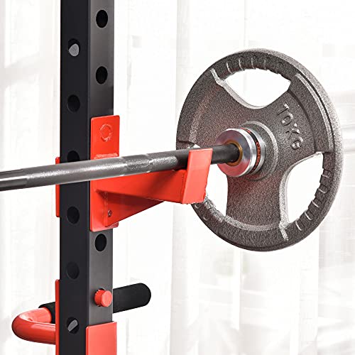 Soozier Adjustable Power Tower Pull Up Tower Dip Station Black | Pull Up Bar, Squat Rack, Power Cage, Home Workout Equipment, Upper Body Strength Training Equipment