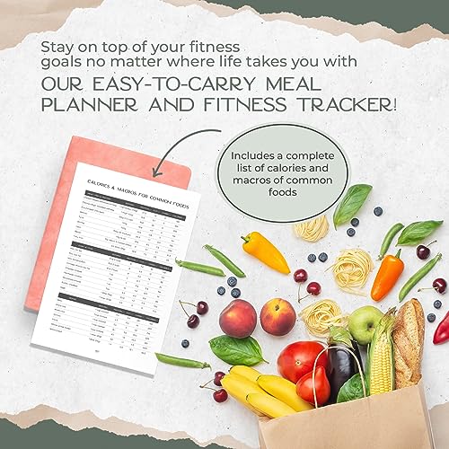Graceful by Design Meal Planner and Fitness Tracker - Plan Workouts in our Fitness Journal for Women - Track Macros in our Food Journal for Women Weight Loss - Tear and Track with Perforated Pages - color: Blue