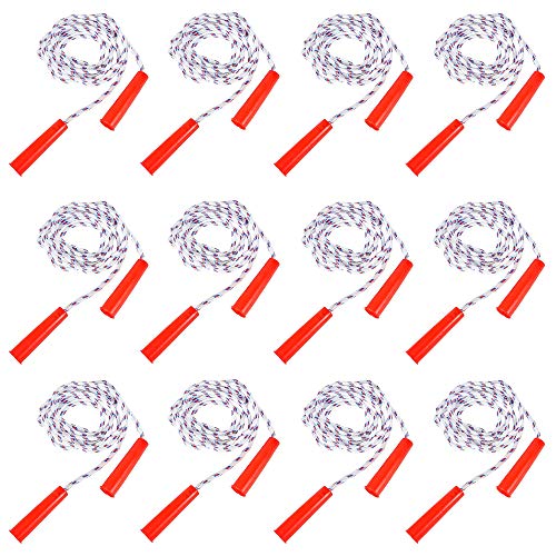 Durable Jump Ropes For Kids, Nylon with Plastic Handles, Indoor & Outdoor Skipping Activity, Party Favors, 84"