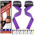 Lifting Straps Wrist Straps for Weightlifting Gym Straps Weight Lifting Deadlift Workout Women Men Dumbbell Straps for Hand RDL Strap Exercise Straps Dead Lift Cotton Neoprene Padded Zeus Power - color: 06-Royal Purple Silicone