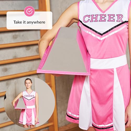 Stunt Trainer Stand for Cheerleading | Portable Cheer Balance Trainer | Stunting Flyer Practice Platform | Lightweight Gymnastics Balance Block | Cheerleading Equipment for Safe Skill Training - color: Pink