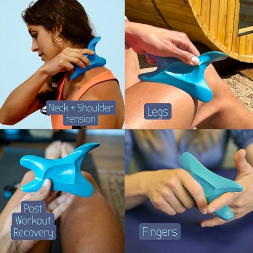 The Wave Tool, The Ultimate Soft Tissue Release All-in-One Ergonomic Scraper and Massage Bodywork Tool for Trigger Points, Muscle Pain, Scars, and Athletic Recovery, Made in USA (Deep sea Teal) - color: Deep Sea Teal