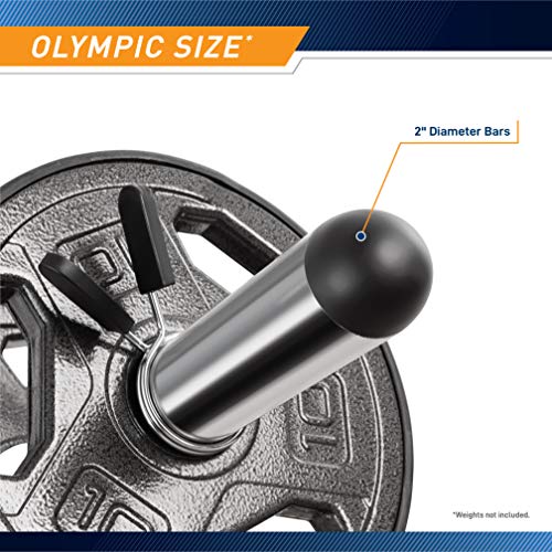 Marcy Hollow Curl Bar and Dumbbell Handle Set with Spring Collars - style: 2 inch Diameter