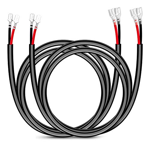 Nilight Wire Extension, 3 Feet, Play and Plug 16 Gauge – Wiring Harness Extension for Off Road LED Work Light Bar - size: 16AWG -3FT 2Pcs