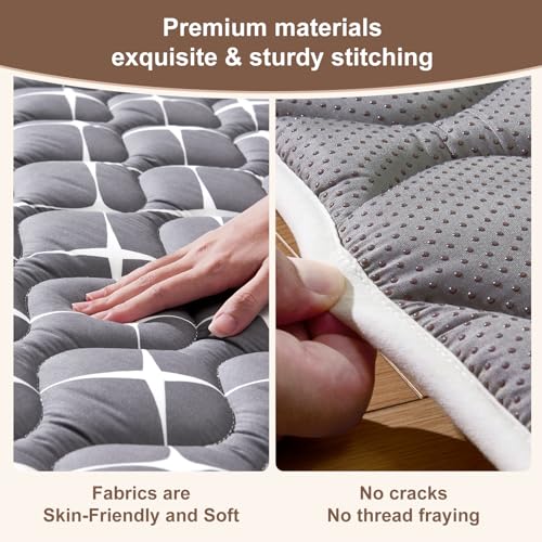Baby Play Mat - 72" X 48",Premium Thicker Foam Machine Washable, Extra Large Anti-Slip Soft Cushioning Foam Playmats for Babies and Toddlers, Foldable Baby Crawling Mat for Playpen - color: Grey White, size: 72" x 48"