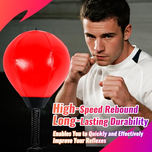 Boxing Speed Ball Universal 8mm Screw Replaceable Spare Sandbag for Dynamic and Enduring Training Sessions（Red）