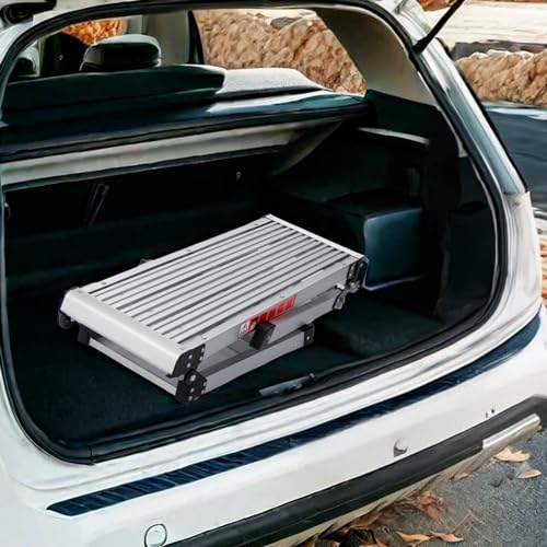 ERGOMASTER Work Platform Bench 30 * 12 Inches Aluminum Drywall Safe CE Approved of Capacity 330 LBS Heavy Duty Portable Bench Folding Ladders Stool w/Non-Slip Mat (Standard) - size: 30*12''