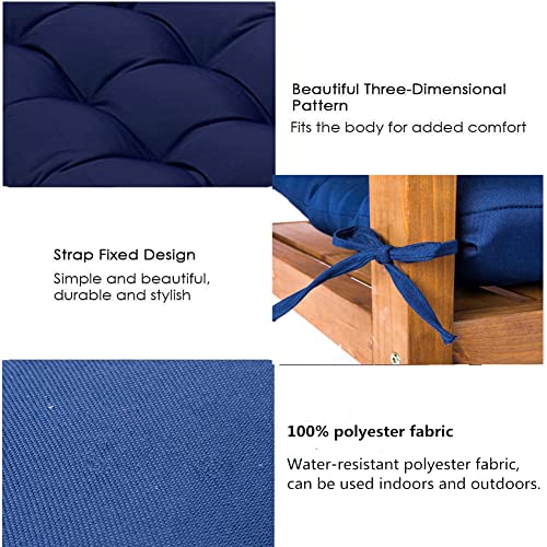 Waterproof Indoor/Outdoor Bench Cushion, Swing Cushion, Thicken Patio Bench Rocking Seat Pad for Lounger Garden Patio Lounger Bench,Wicker Loveseat Settee (Dark Grey)