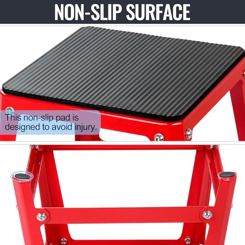 Metal Plyometric Jumping Box, 12/18/24 Inch Anti-Slip Workout Step Up Box for Home Gym