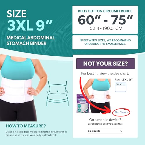 BraceAbility Plus Size Abdominal Binder for Post Surgery Recovery - Bariatric Stomach Hernia Belt, Post Partum Waist Binder, Diastasis Recti Belly Support Band for Bigger Men and Women (3XL 9") - size: 3XL 9"