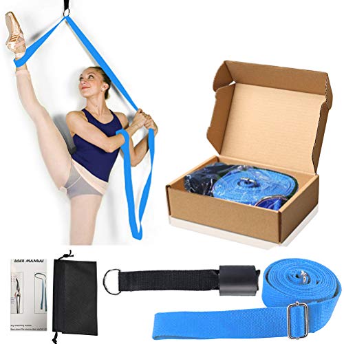 Leg Stretcher, Door Flexibility & Stretching Leg Strap - Great for Ballet Cheer Dance Gymnastics or Any Sport Leg Stretcher Door Flexibility Trainer Premium Stretching Equipment - color: Blue