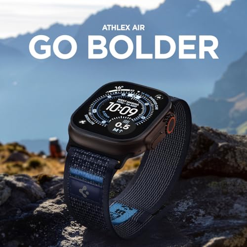 Spigen for Apple Watch Band, Compatible with Ultra 3/2/1 49mm, Series 11/10 46mm, 9/8/7 45mm, SE3/SE2/SE/6/5/4 44mm, 3/2/1 42mm - color: Active Navy Blue