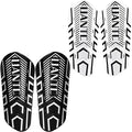 Shin Guards - Soccer Shin Guards with Cushion Protection for Kids/Adults - color: Black and Whtie,Shin Pads 2 Pairs, size: Medium