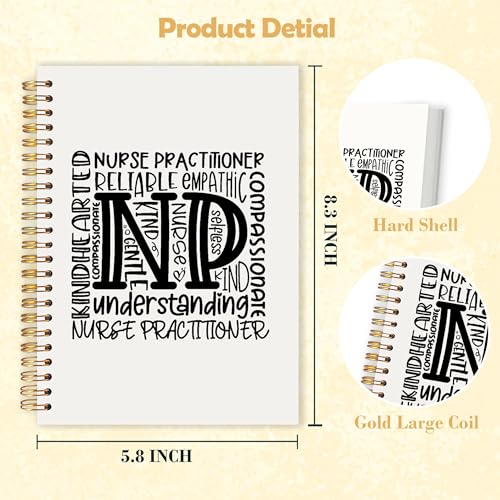 Nurse Practitioner Gifts Spiral Notebook 5.5x8.3 in, NP Nurse Practitioner Gifts for Women, Nursing Medical Hardcover Notebook Journal for Women Work - color: NP Nurse Practitioner Gifts for Women