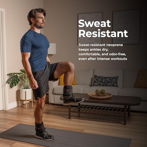 Sunny Health & Fitness Ankle Weights for Women, Men & Kids – Adjustable 1–5 lb Pair | Wrist, Arm & Leg Weights for Walking, Pilates, Yoga & Cardio - size: 1 LB